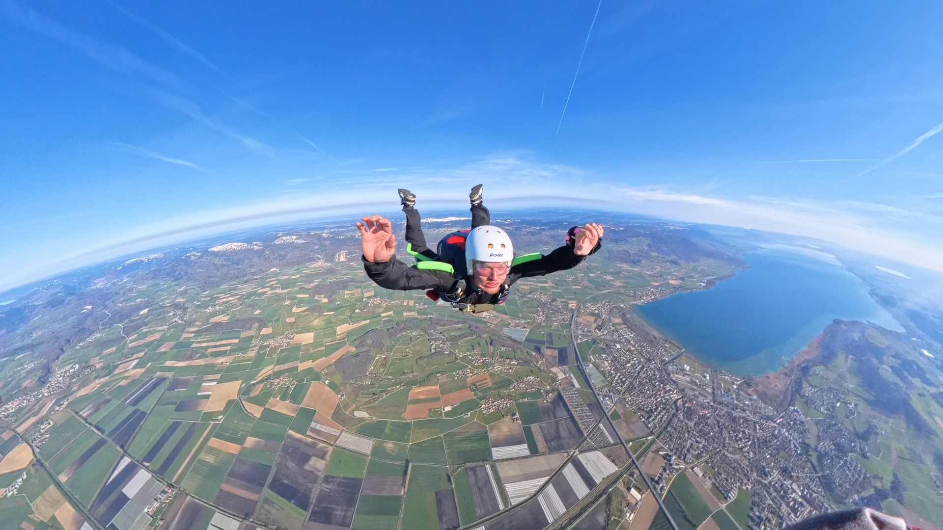 Élève parachutisme chute libre PAC Suisse