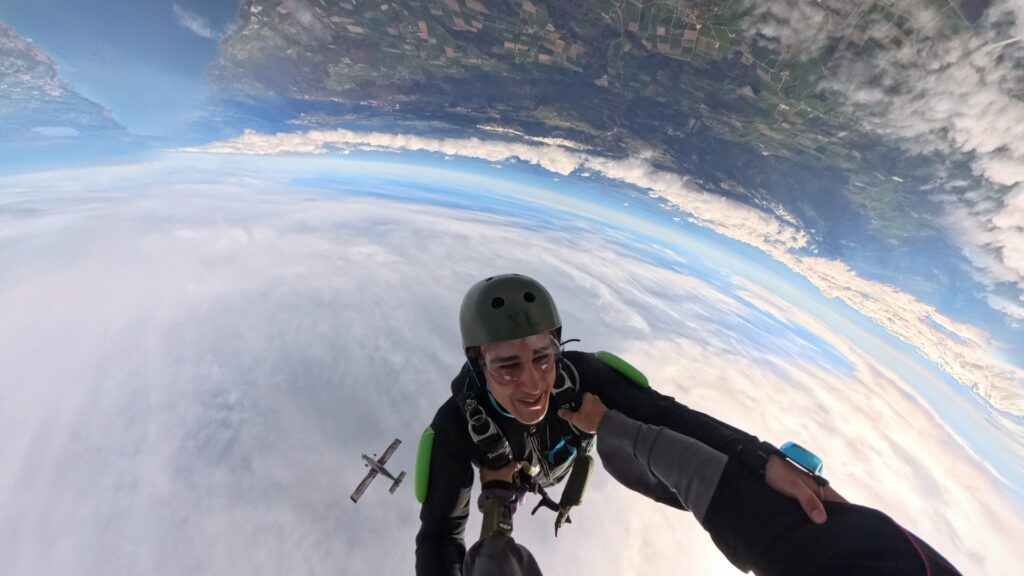 Sortie d'avion lors du niveau 6 de l'aff